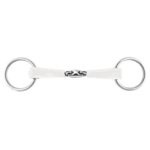 Nathe 15mm Double Joint Hard Thermoplastic 55mm Loose Ring Bradoon