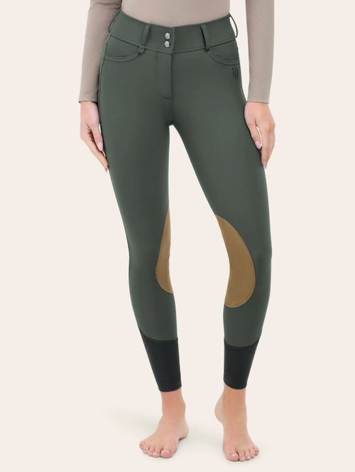 RJ Classics Women's Olivia Knee Patch Breech - Pewter Green