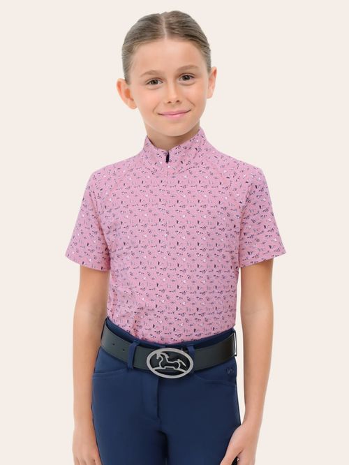 RJ Classics Kids' Lucy Jr 2.0 Short Sleeve Shirt - Pink Marbled Mares