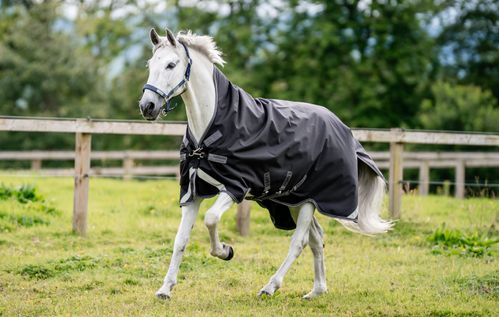 Rambo 1680D Wug Turnout 50g - Black/Thunderstorm Grey/Silver