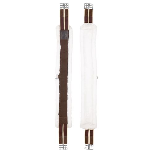OVERSTOCK: Equinavia Valkyrie Ultra Fleece Girth - 50in - Ivory White/Brown