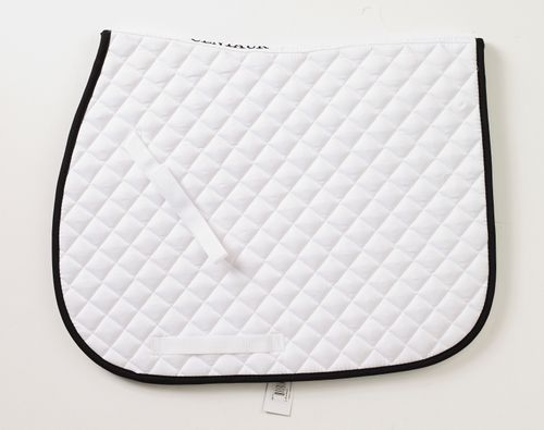 OVERSTOCK: Centaur Imperial Quilted Close Contact Saddle Pad - Horse - White/Black