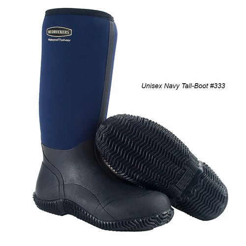 OPENBOX: Mudruckers Waterproof Tall Boot - 9 - Navy