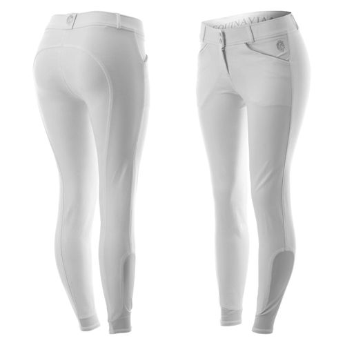 OVERSTOCK: Equinavia Women's Astrid Silicone Full Seat Breeches - 26 - White/Light Gray