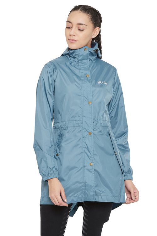 OVERSTOCK: Equine Couture Women's Element Rain Jacket - X Large - Stone Blue