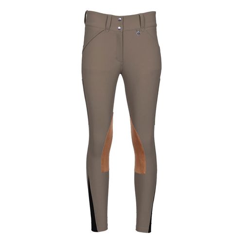 Dapplebay Women's Sport Suede Knee Patch Breeches - Chestnut