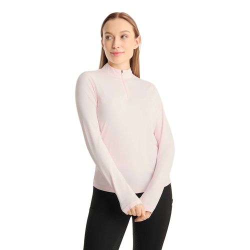Horze Women's Emmie Cooling Long Sleeved Training Shirt - Barely Pink