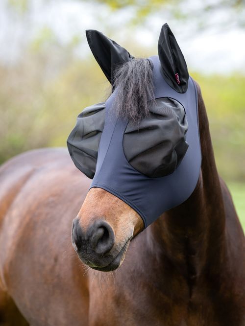LeMieux Bug Relief Half Fly Mask - Navy