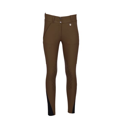 Dapplebay Women's Sport Silicone Knee Patch Breeches - Chestnut