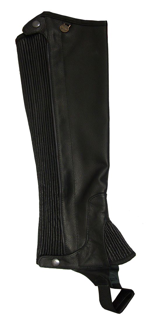 OPENBOX: Ovation Kids' Pro Topgrain Half Chaps - 6-8 - Black