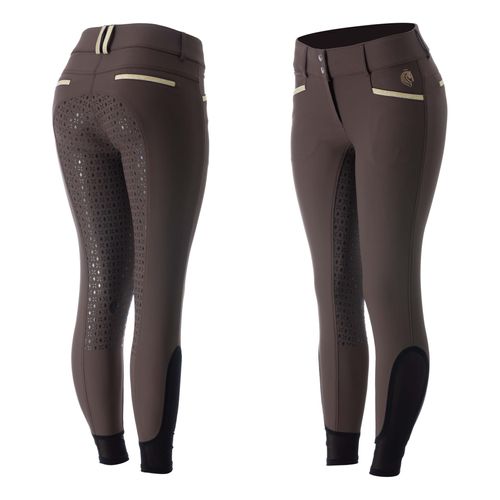 OPENBOX: Equinavia Women's Kristina Full Seat Breeches - 30 - Brown/Gold