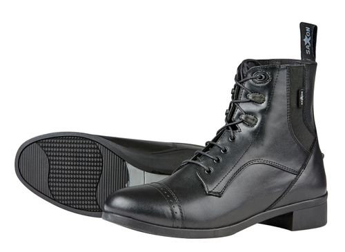 OVERSTOCK: Saxon Women's Syntovia Lace Paddock Boots - 9.5 - Black