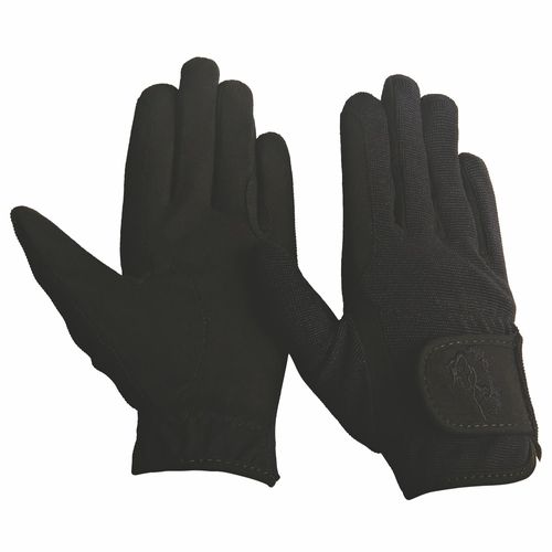 OPENBOX: TuffRider Kids' Performance Riding Gloves - Medium - Black
