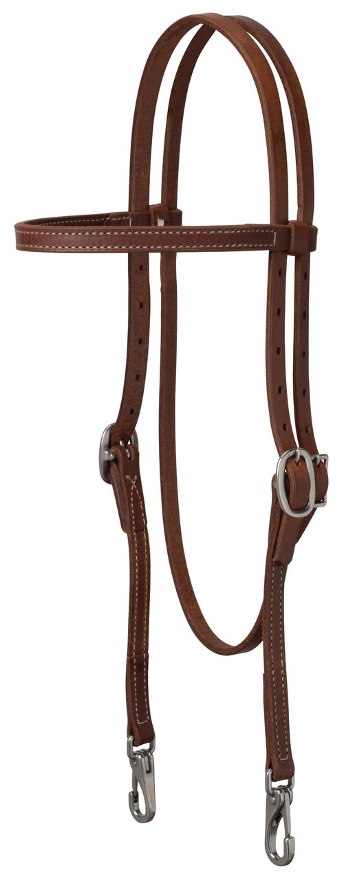 Weaver 5/8" Trainer Browband Headstall - Oiled Hermann Oak