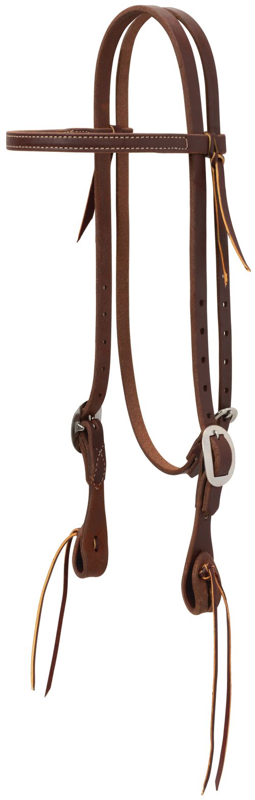 Weaver Working Tack Pineapple Knot Brownband Headstall - Oiled Harness Leather