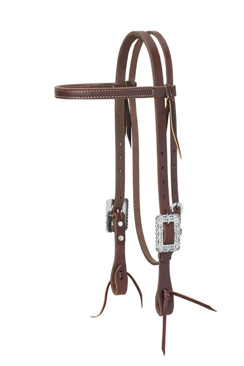 Weaver Working Tack Designer Buckle Browband Headstall - Canyon Rose/Scallop