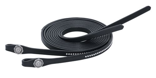 Weaver Back in Black Split Reins - Black