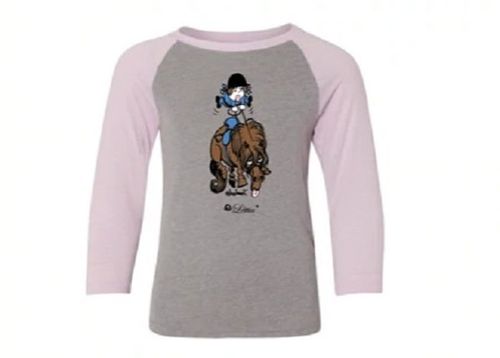 OPENBOX: Lettia Kids' Thelwell 3/4 Sleeve Tee - X Large - Heather/Lilac