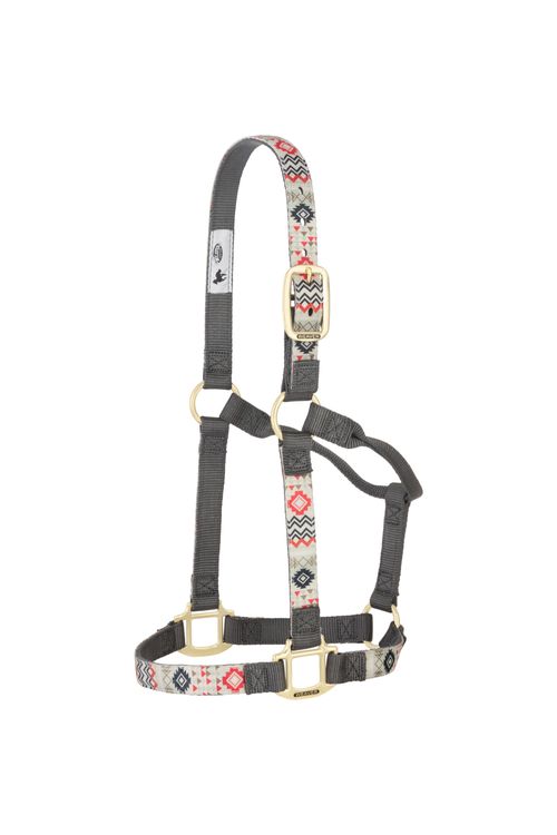 Weaver Patterned Non-Adjustable Halter - Crimson Aztec