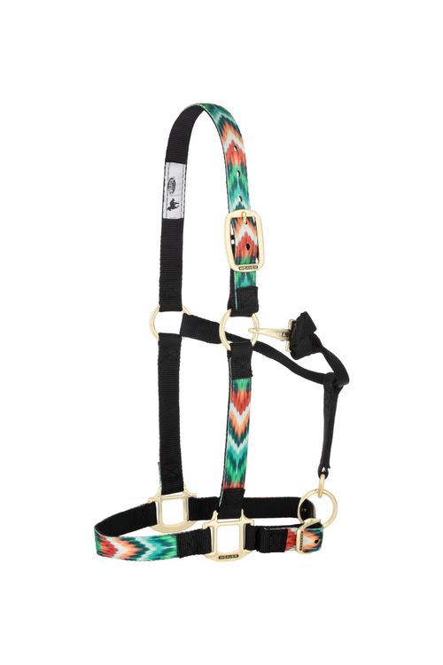 Weaver Patterned Adjustable Halter - Black Chevron