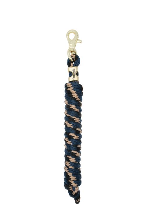 Weaver Poly lead Rope w/Brass Plated Trigger Snap - Navy/Black/Tan