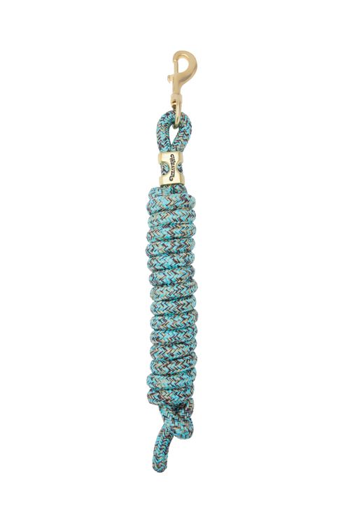 Weaver Poly Lead Rope w/Solid Brass Snap - Turquoise/Brown/Tan