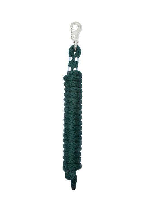 Weaver Poly Lead Rope w/Nickle Plated Bull Snap - Hunter Green