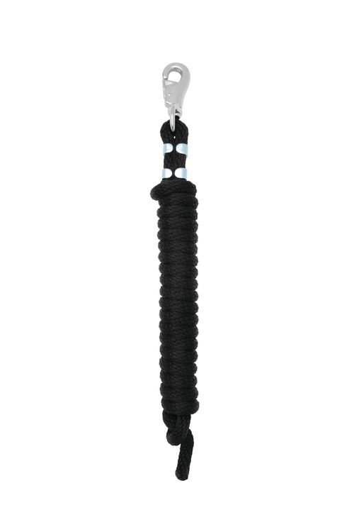 Weaver Poly Lead Rope w/Nickle Plated Bull Snap - Black