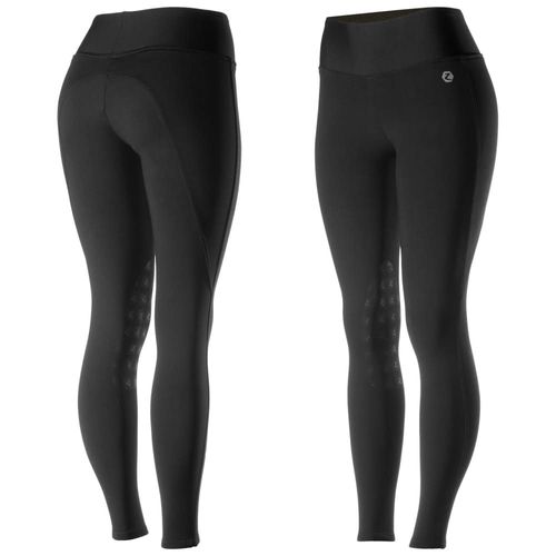 BARGAIN BARN: Horze Women's Juliet HyPer Flex Knee Patch Tights - EU 40/US 28 - Black