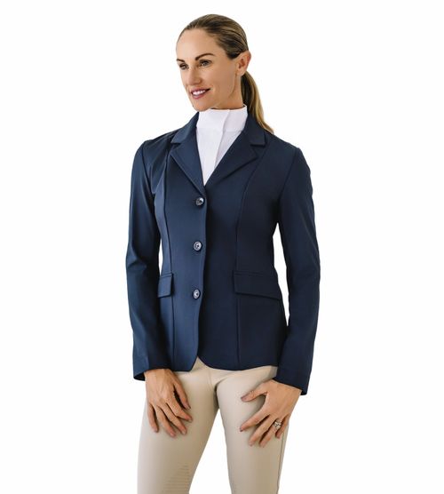 BARGAIN BARN: Ovation Women's PowerFlex Lite 3-Button Show Coat - 14 Regular - Navy
