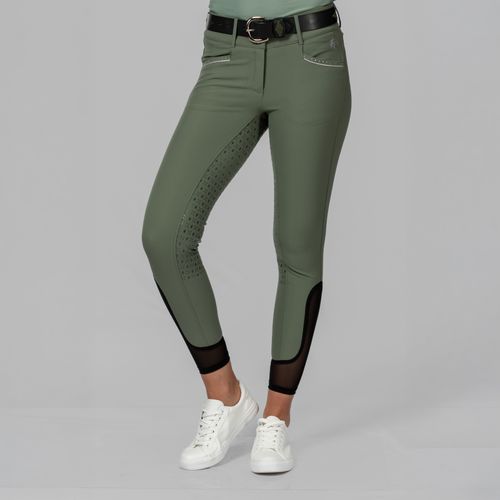 Equinavia Women's Victoria Silicone Full Seat Breeches - Thyme/Silver