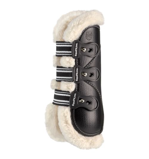 EquiFit D-Teq Front Boot w/UltraWool - Black Ostrich/Natural