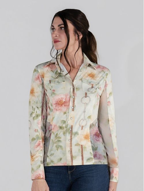 Dapplebay Women's Western Riding Top - Vintage Floral