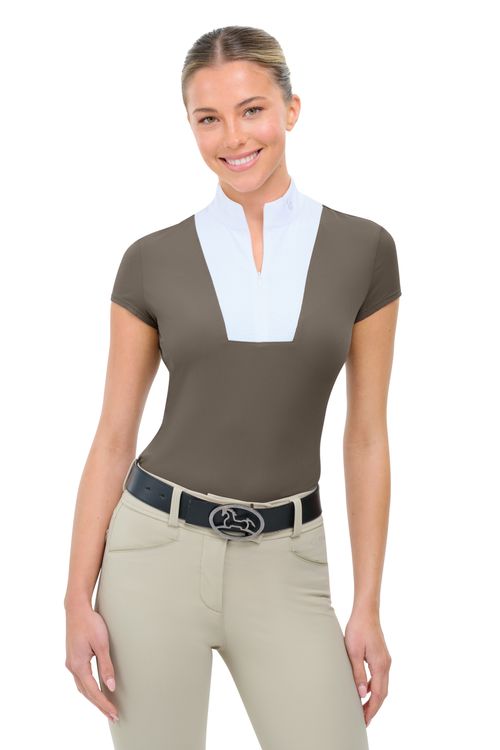 RJ Classics Women's Celeste Short Sleeve Show Shirt - Taupe
