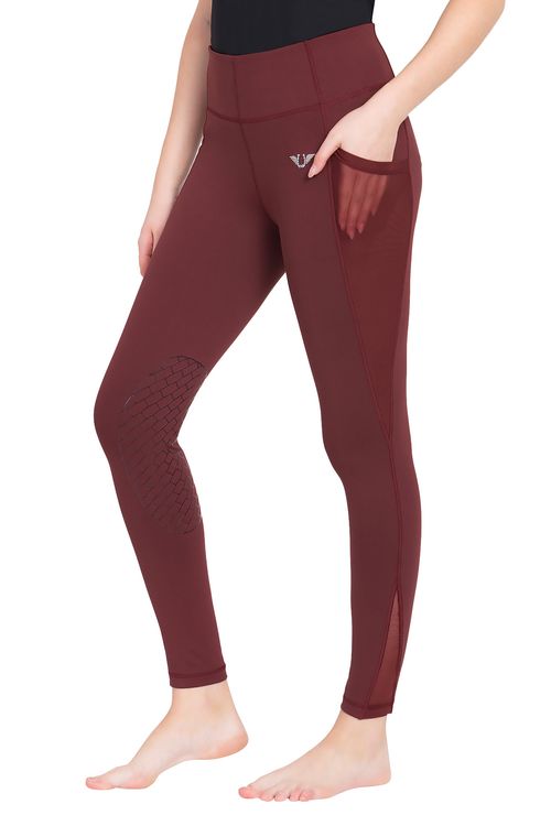 OPENBOX: TuffRider Women's Minerva EquiCool Tights - X Small - Wine