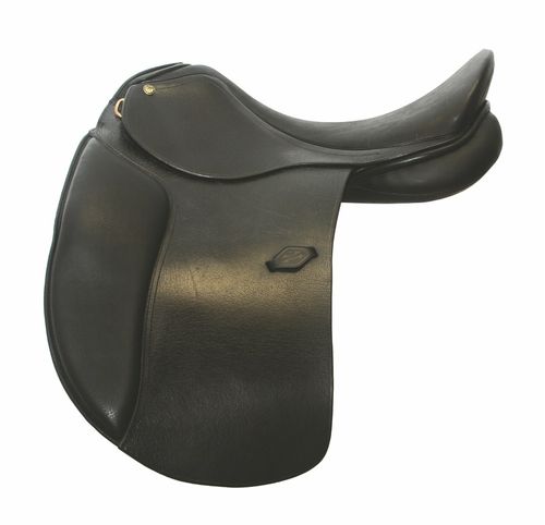 OVERSTOCK: Henri de Rivel Pro Buffalo Leather Dressage Saddle - 17 Wide - Black