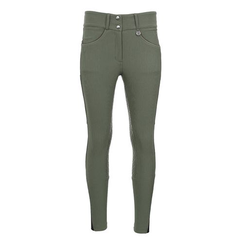 OPENBOX: Dapplebay Women's Pro Ribbed Silicon Full Seat Breeches - 36 - Rosemary