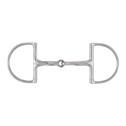BARGAIN BARN: Korsteel Stainless Steel Slow Twist Hunter Dee Ring Snaffle Bit - 5in