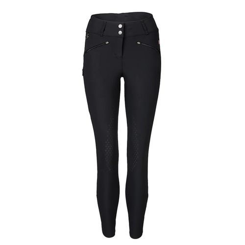 OVERSTOCK: Back on Track Women's Katie Full Seat Breeches - 6 - Black