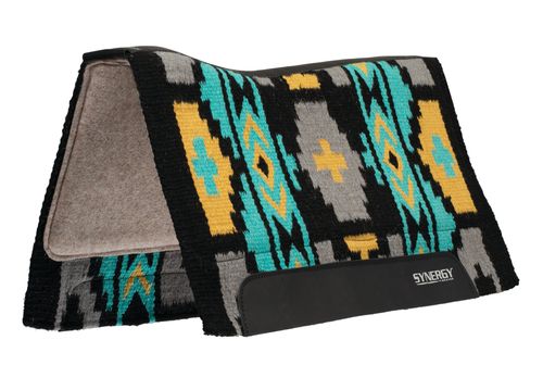 Weaver Synergy Contour Felt Performance Saddle Pad - Black/Radiance