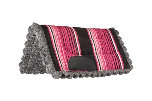 Weaver Pony Scalloped Navajo Saddle Pad - Pink