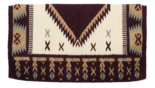 Weaver New Zealand Wool Show Blanket - Purple/Cream/Sand