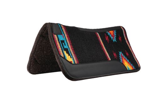 Weaver Single Weave Pony Saddle Pad - Black/Orange/Blue