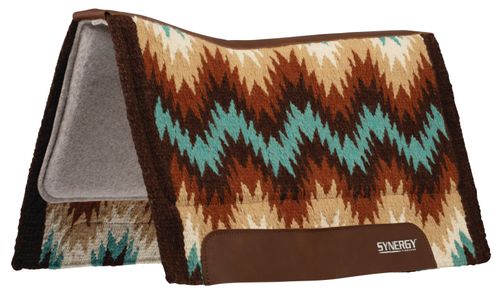 Weaver Synergy Contour Felt Performance Saddle Pad - Stampede Brown/Sand