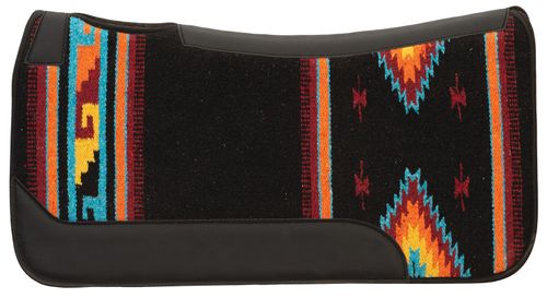 Weaver Contour Single Weave Saddle Pad - Black/Orange/Blue