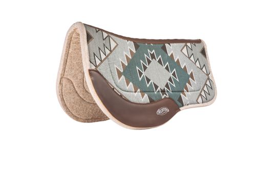Weaver Trail Gear All Purpose Contour Wool Blend Felt Saddle Pad - Mallard Green/Gray