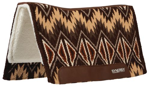 Weaver Synergy Contour Felt Performance Saddle Pad - Quest Dark Brown/Tan