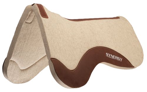 Weaver 1" Synergy Contour Close Contact Steam Pressed Merino Felt Performance Saddle Pad - Natural