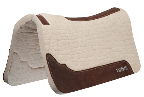 Weaver 1" Synergy Contour Steam Pressed Merino Wool Felt Performance Saddle Pad - Natural