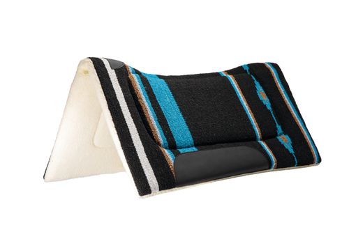 Weaver Contoured Acrylic Saddle Pad - Black/Blue